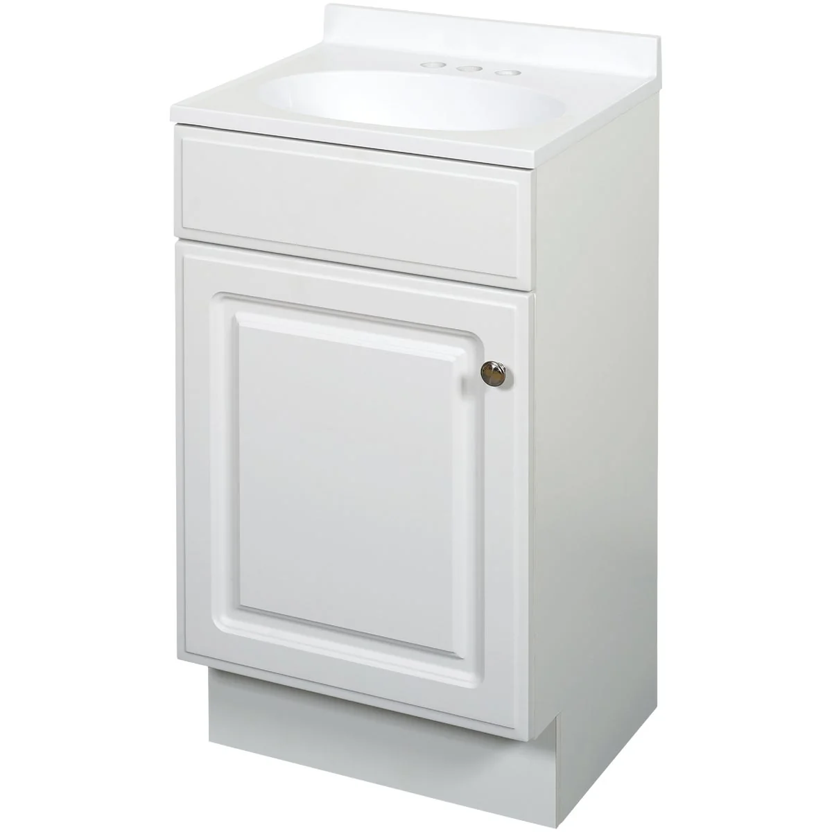 Original Design Zenith Zenna Home White 18 In. W x 35 In. H x 16 In. D Vanity with White Cultured Marble Top Genuine