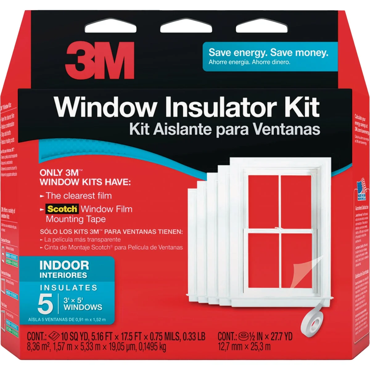Exclusive 3M Indoor 62 In. x 210 In. Window Insulation Kit 5-Pack First-Class