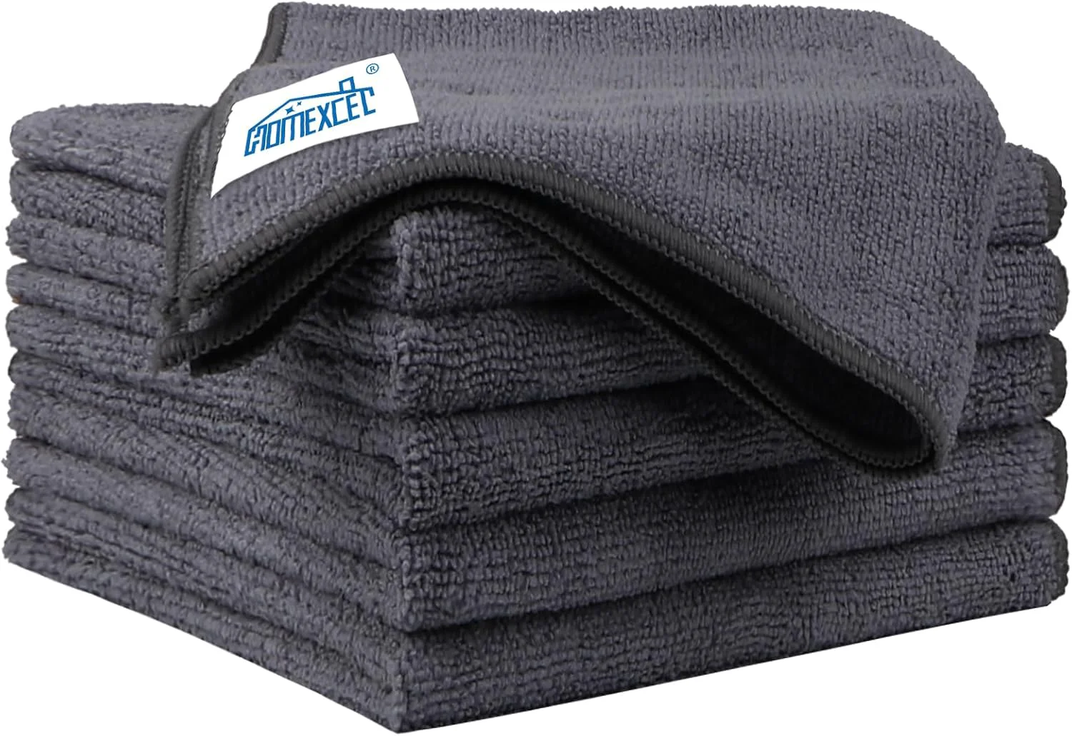 High-End Homexcel Grey Microfiber Cleaning Cloth 6 Pack 12.5 x 12.5 inch Microfiber Towels for Cars Ultra Absorbent Car Washing Cloth Casual