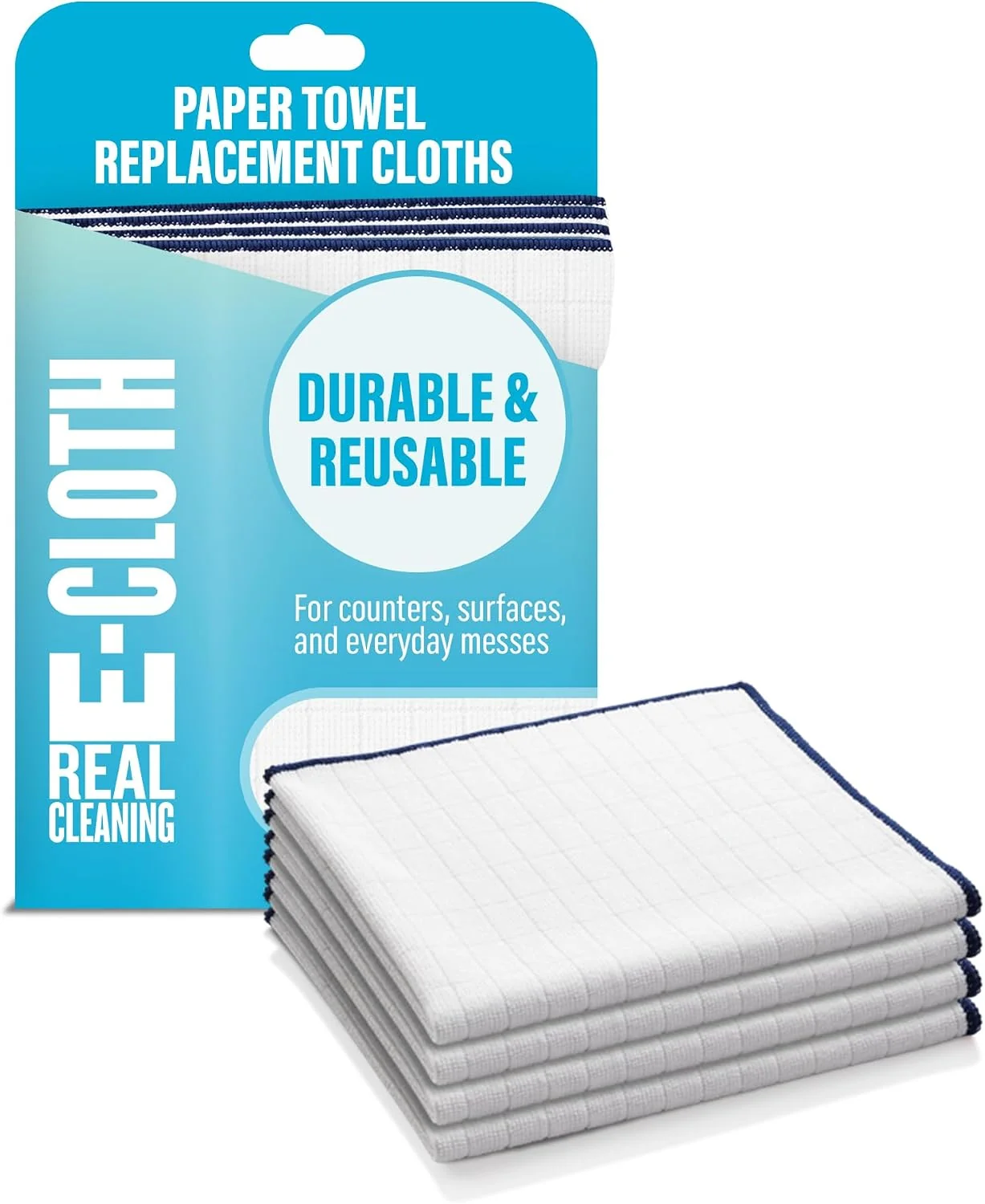 Breathable E-Cloth Reusable Paper Towels Cloths – 4 Count Artisan