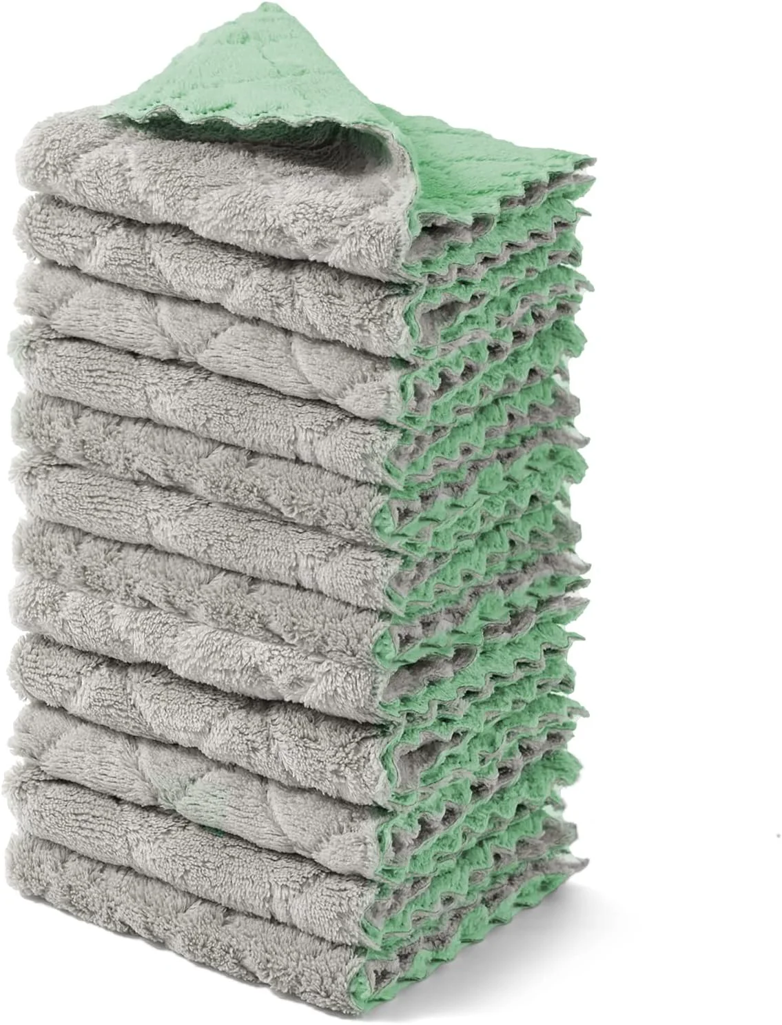 Fast kimteny 12 Pack Microfiber Dish Cloths for Kitchen Washing Dishes Authentic