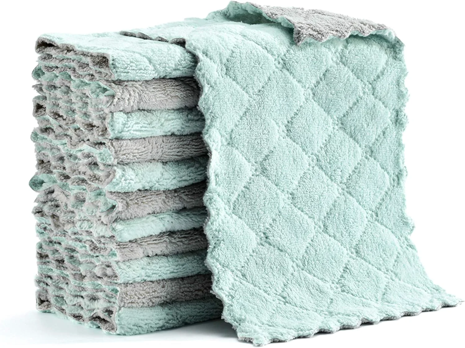 Eco-Friendly Hypermotion Microfiber Cleaning Cloth Kitchen Towels Double-Sided Microfiber Towel Lint Highly Absorbent Multi-Purpose Dust and Dirty Cleaning Secure