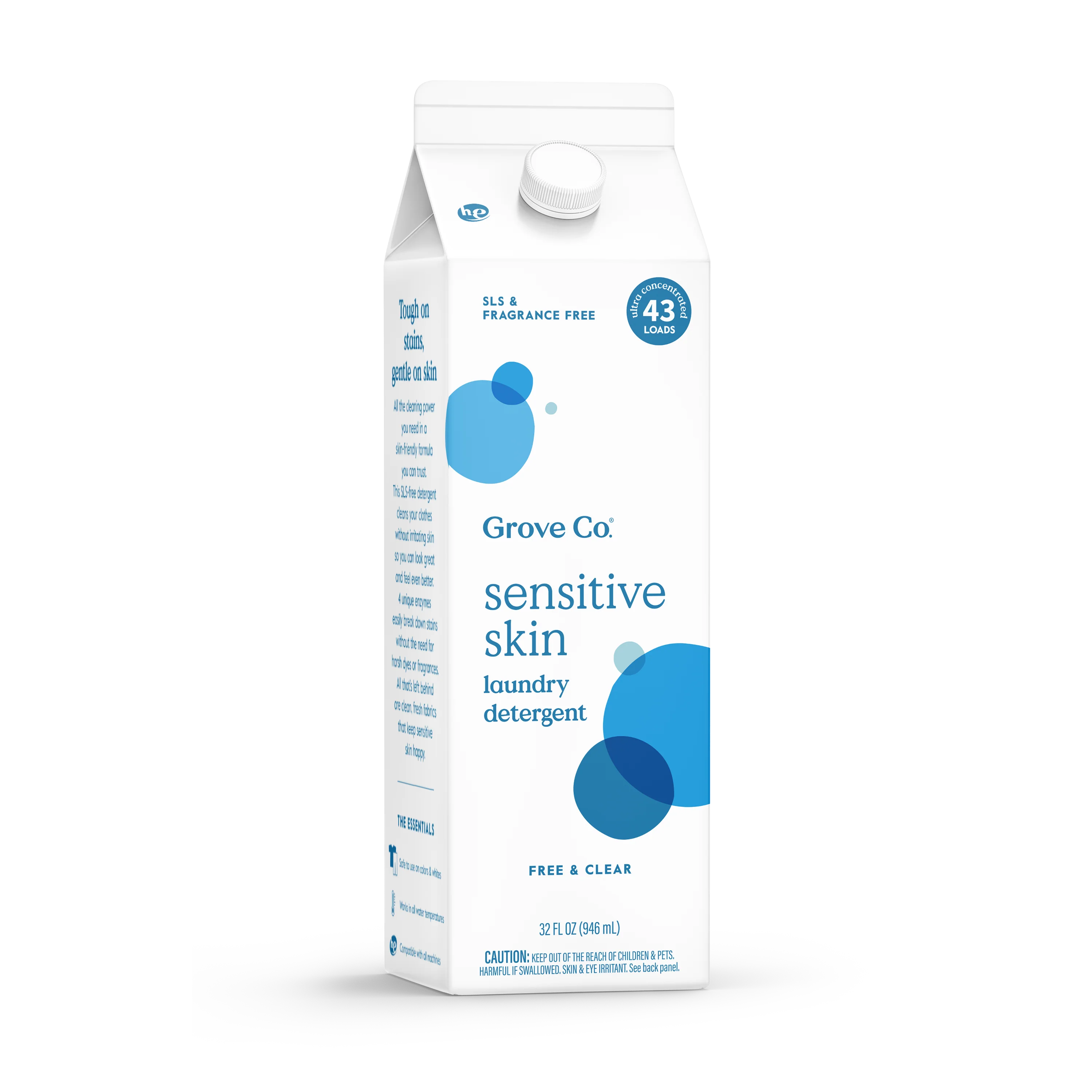 Fine Crafted Grove Co. Sensitive Skin Laundry Detergent – No SLS or Synthetic Dye Smooth