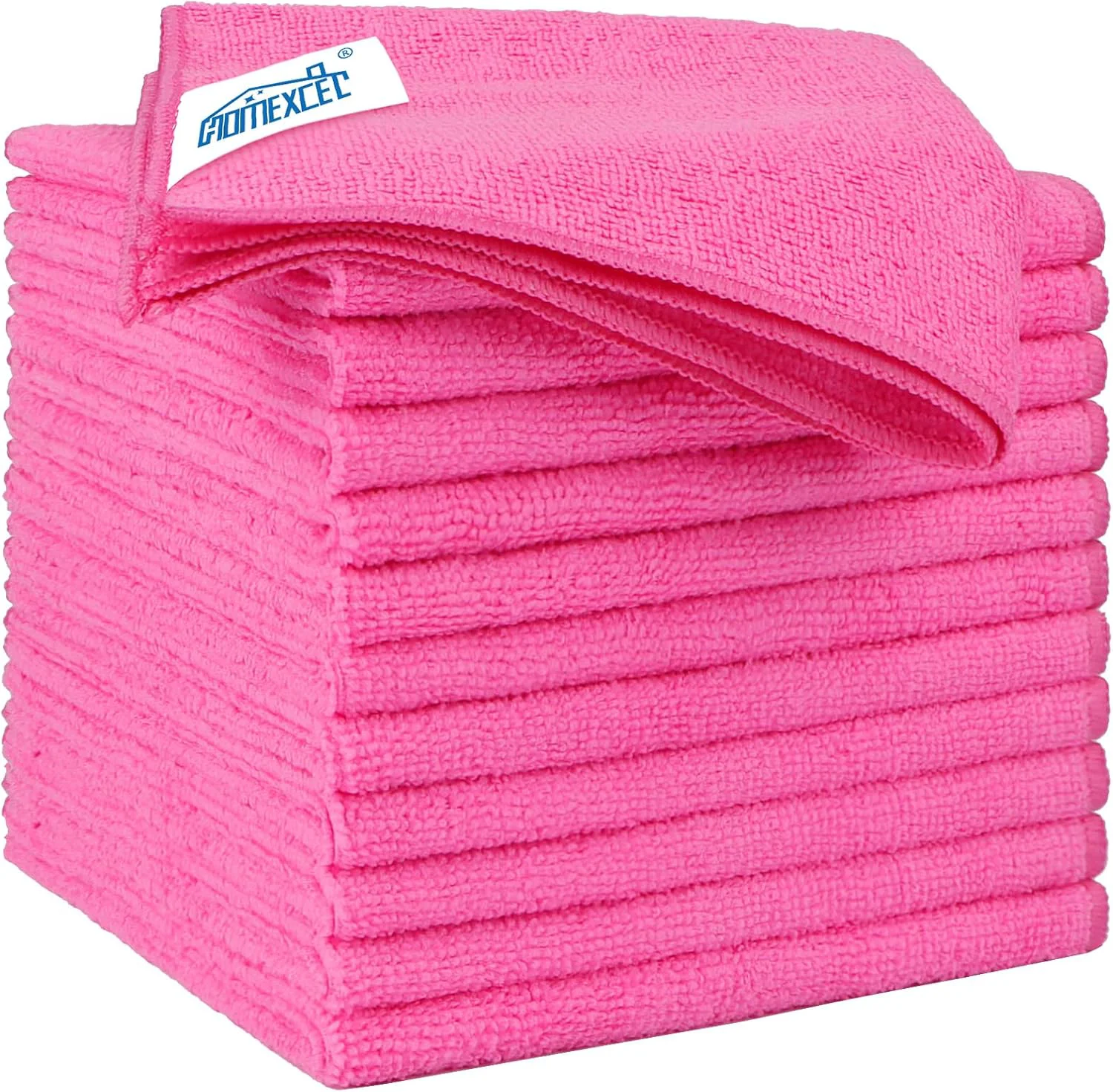 Traditional Homexcel Pink Microfiber Cleaning Cloth 12 Pack 12.5 x 12.5 inch Microfiber Towels for Cars Ultra Absorbent Car Washing Cloth Selected