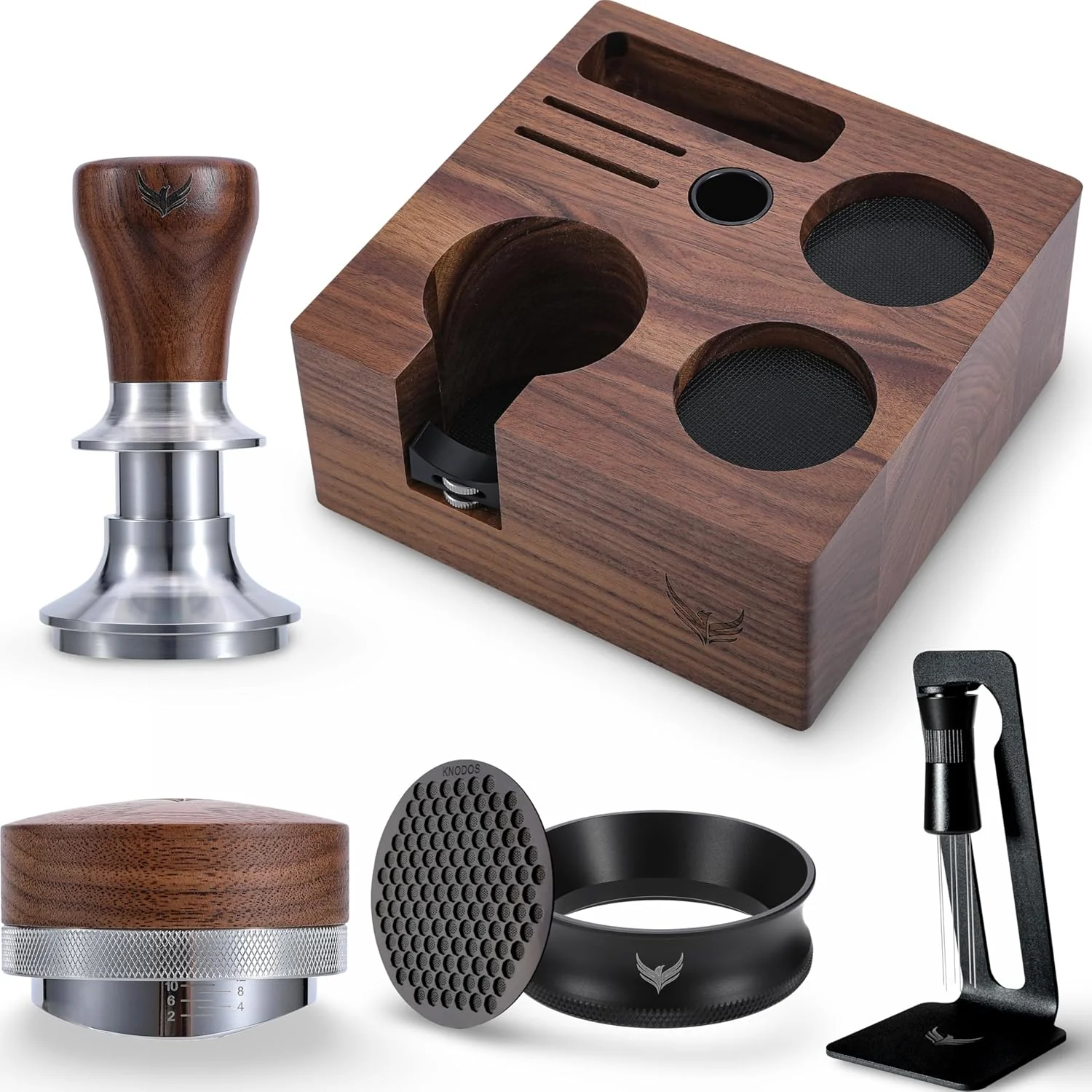 High-Quality 58mm Espresso Machine Accessories Kit Includes Coffee Tamper Distribution Tool Tamping Box Puck Screen Quality