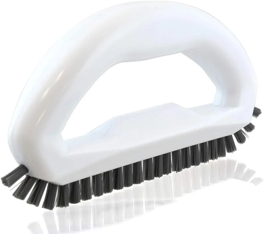 Refined Grout Brush with Stiff Nylon Bristles Heavy Duty Hand Grout Scrub Brush for Cleaning Baseboards Floor Corners Tiles Shower Bath Tub Floor Comfortable