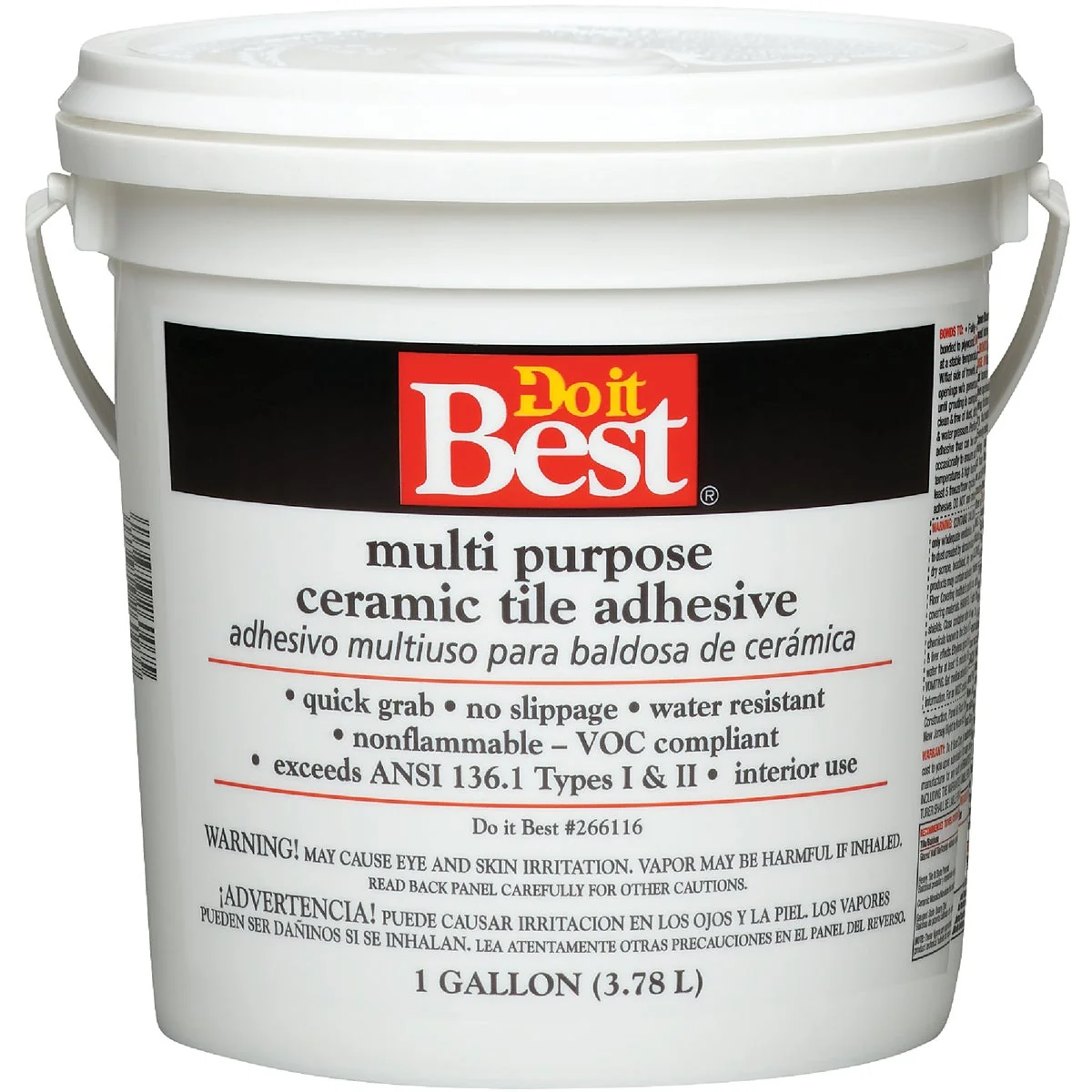 Unique Do it Off-White Multi Purpose Ceramic Tile Adhesive Gallon Clean