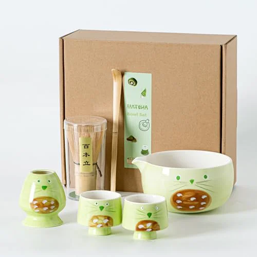 Functional Matcha Whisk Set with Spout 6 Count Contemporary