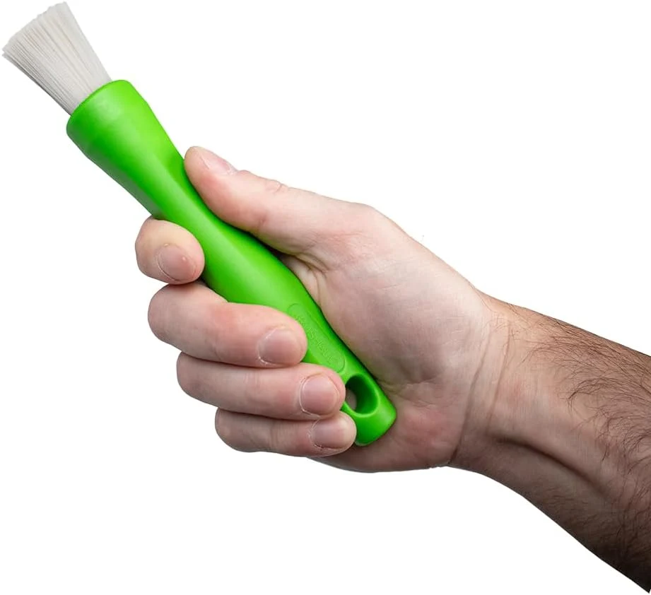 Verified BrushAll® Wire Hand Brush with Ergonomic Handle and Tightly Packed Bristles for Kitchen Garage Indoor Outdoor Nylon Patent Pending Stylish