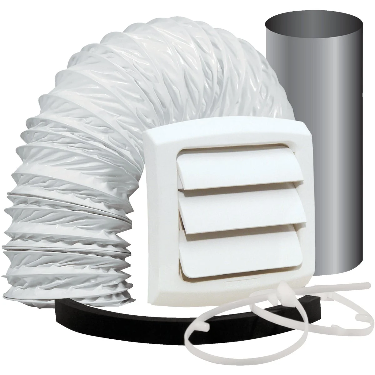 Durable Dundas Jafine 3 In. to 4 In. Exhaust Bath Fan Vent Kit 5-Piece Functional