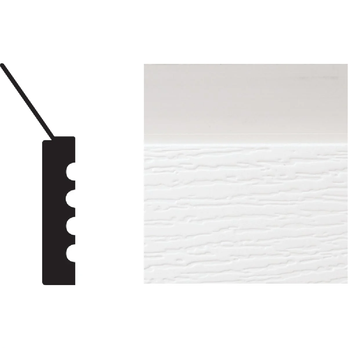 High-End Royal Thermo Stop 2 In. W. x 7 16 In. H. x 7 Ft. L. White PVC Weatherstrip Garage Door Stop Excellent