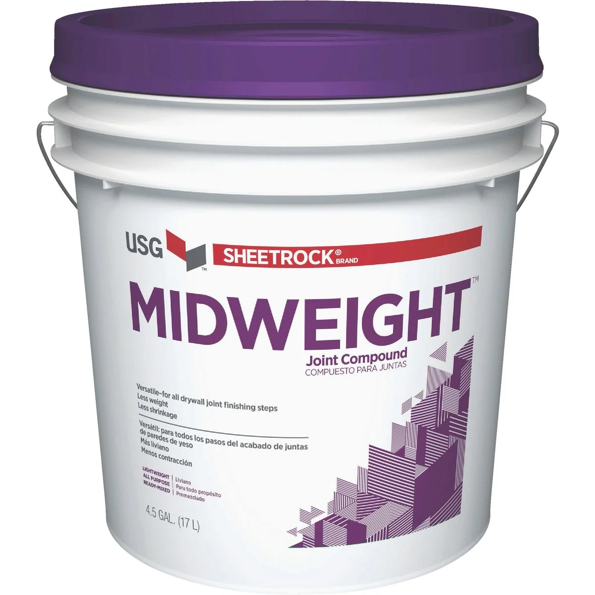 Sustainable Sheetrock Midweight 4.5 Gal. Pre-Mixed All-Purpose Drywall Joint Compound Top-Quality