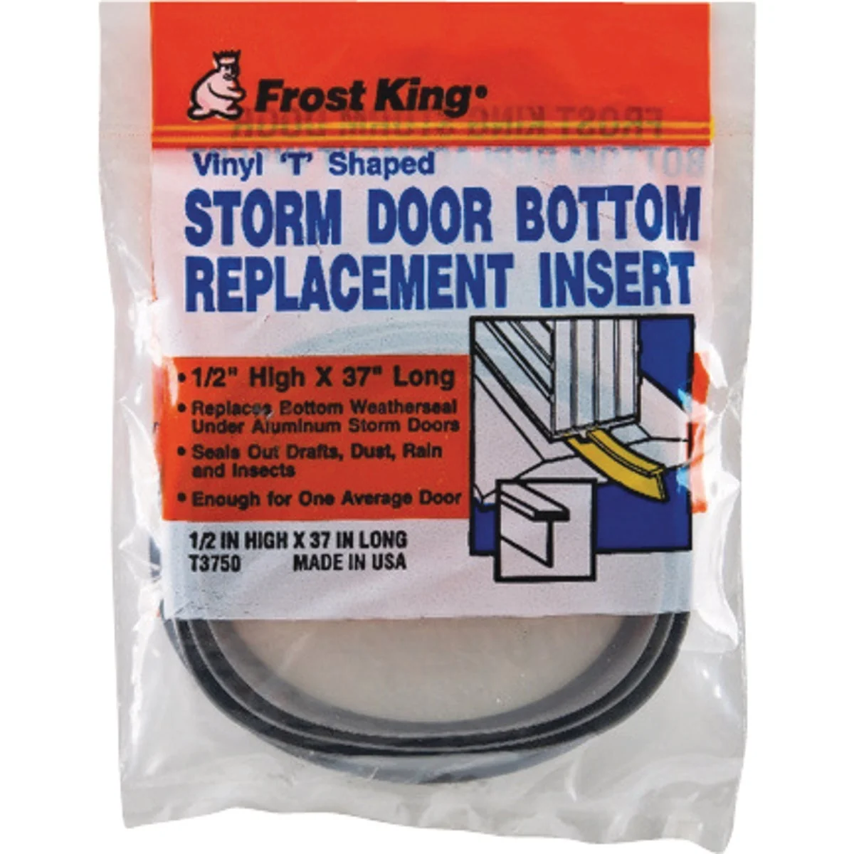 Advanced Frost King 1 2 In. x 37 In. Storm Door Bottom Seal Insert Superior