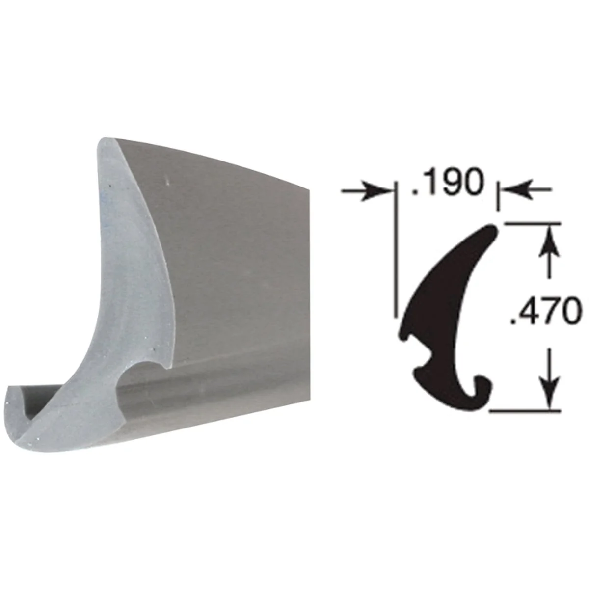 Long-Lasting Prime-Line .190 x .470 x 200 Ft. Glass Glazing Spline Artisan