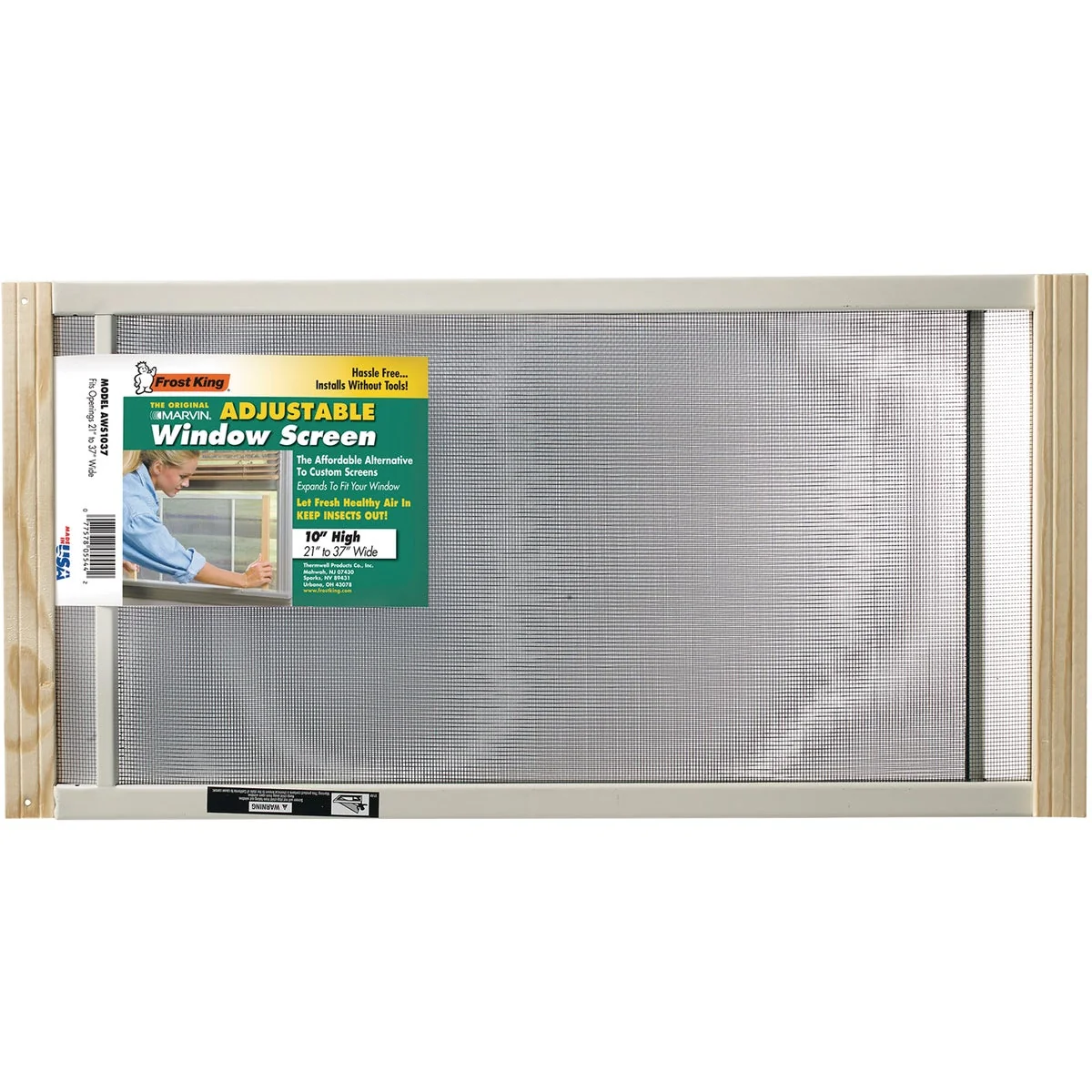 First-Class W.B. Marvin 10 In. x 21-37 in. Adjustable Window Screens by Frost King Fine