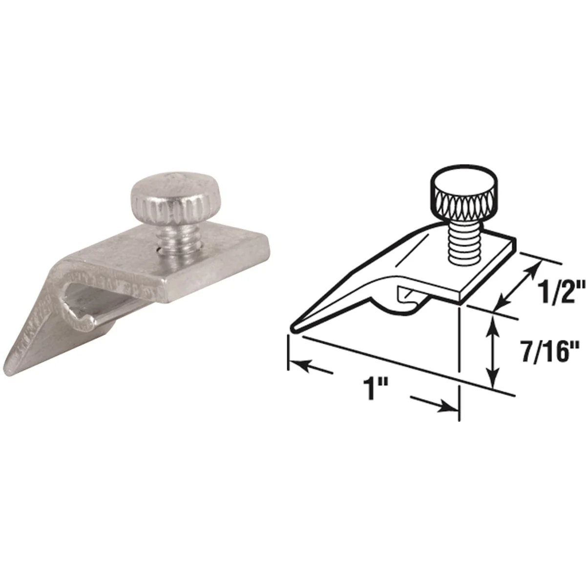 Healthy Prime-Line 1 2 In. W. x 7 16 In. H. x 15 16 In. L. Storm Door Panel Clip 8 Count Pure