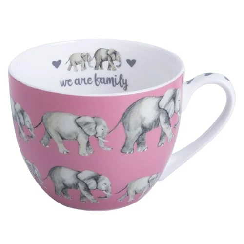 High-Performance Premium 20 oz Bone China Elephant Hug Mug Smooth
