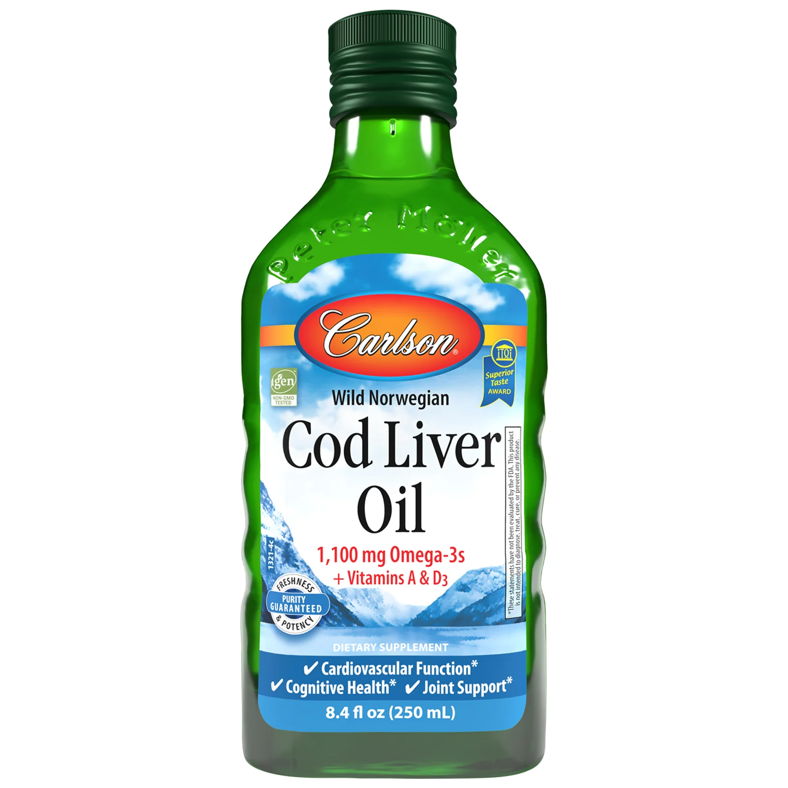 Detailed Carlson Labs Cod Liver Oil Liquid – Omega-3s with Vitamins A D Long-Lasting
