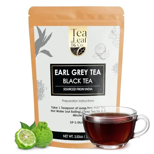 Unique Earl Grey Black Tea Loose Leaf 3.52 Ounce Flexible
