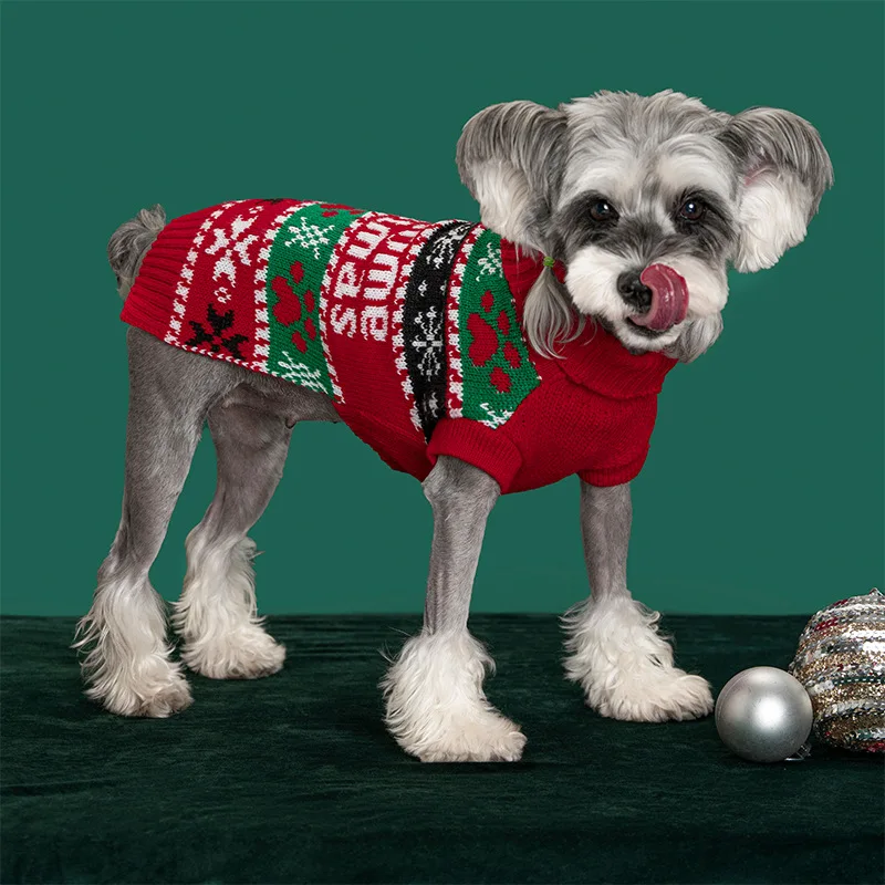 Organic Pull sweat à capuche et écharpe de Noël pour animaux de compagnie — Vêtements chauds et festifs pour chiens et chats Versatile