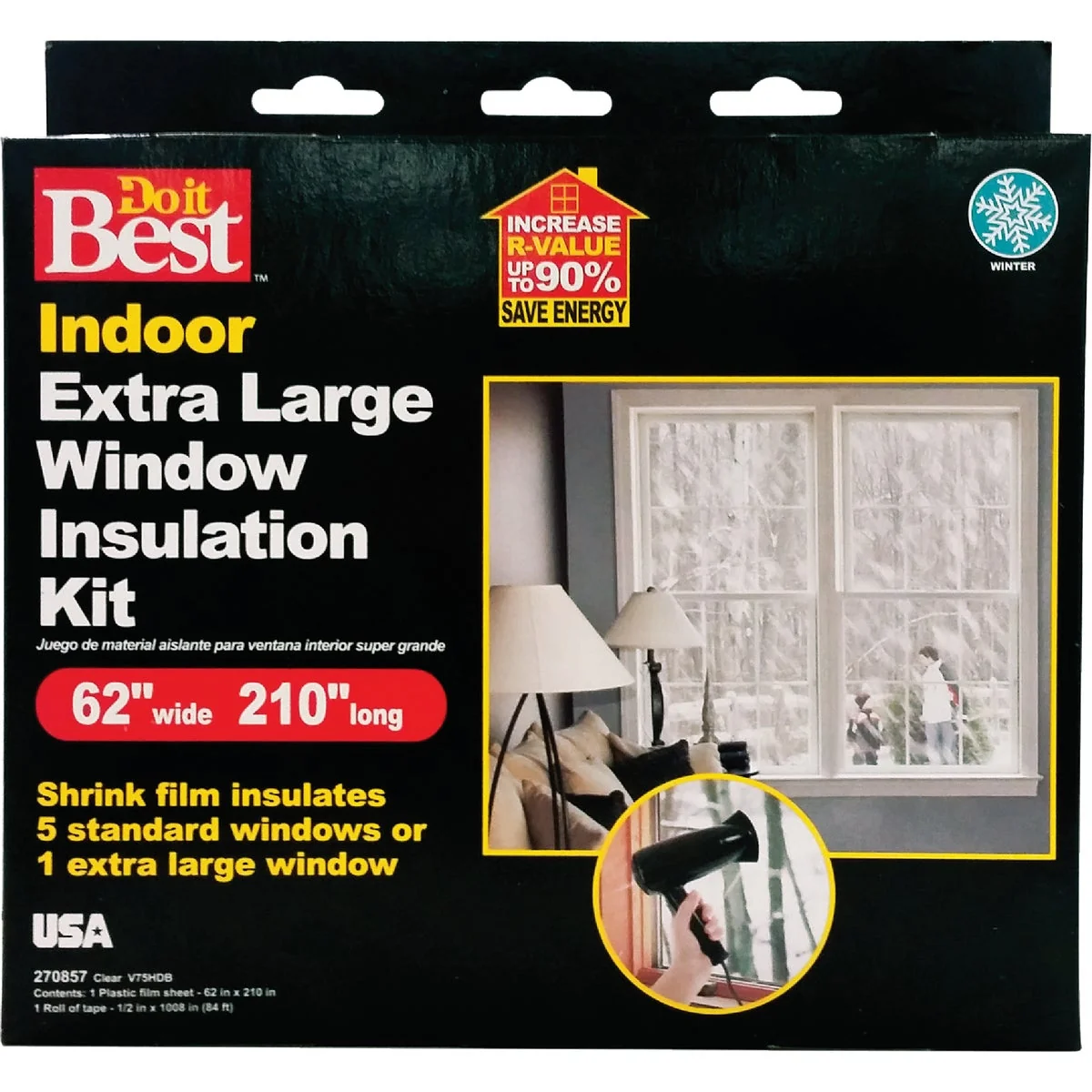 Authentic Do it 62 In. x 210 In. Indoor Shrink Film Window Kit Fine Crafted