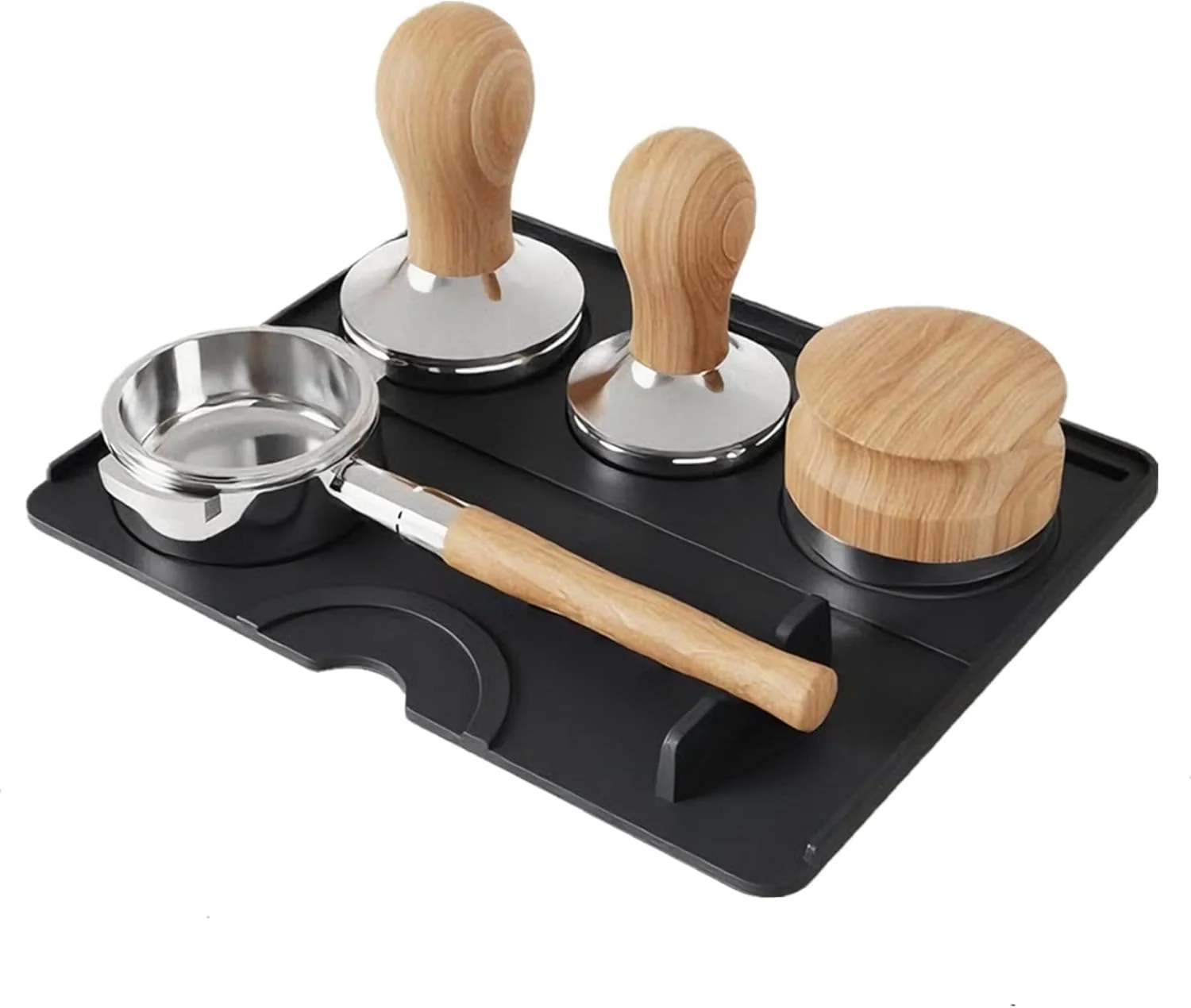 Innovative Espresso Tamping Mat Coffee Tamper Mat Espresso Mat for Counter Silicone Tamper Mat Food-grade Non-Slip Waterproof Heat Resistant Black 9.84”x7.87” Exclusive