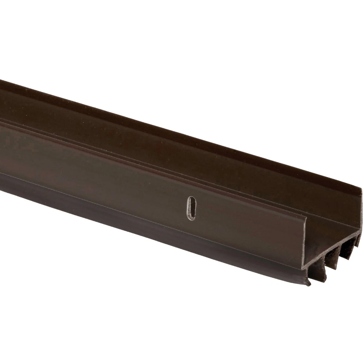Effective M-D 1.75 In. W. x 1.25 In. H. x 36 In. L. Brown Vinyl U-Shaped Door Bottom with Vinyl Fins for 1-3 4 In. Door Elite