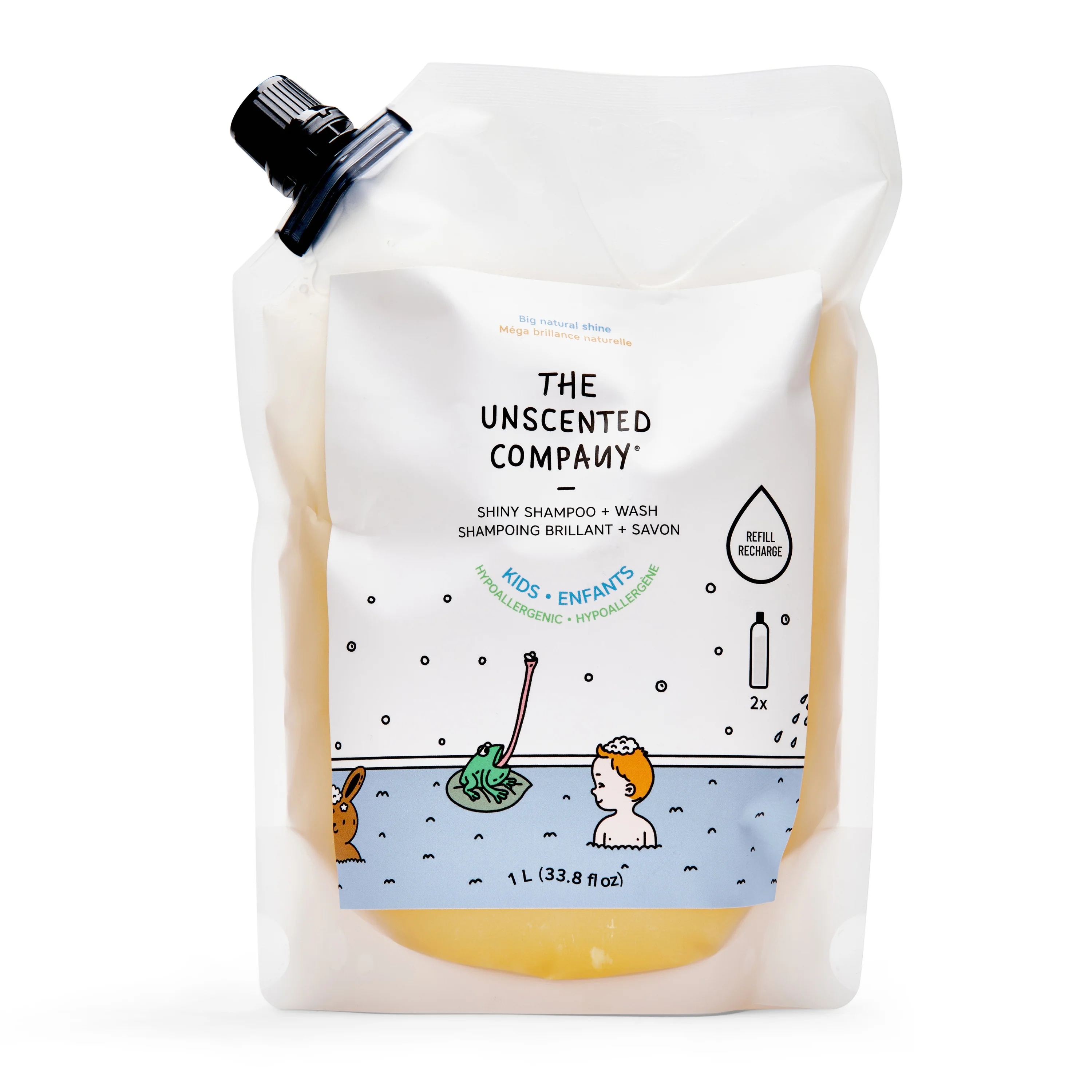 Classic The Unscented Company Kids Shiny Shampoo Wash Refill Bag Elite