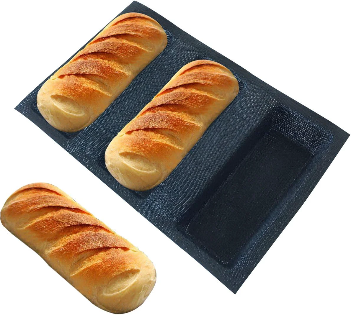 Quality Mesh Silicone Bread Forms Square Shape Bread Molds Non Stick Bakery Tray Silicone Coated Fiber Glass Loaf Crusty Bread Bakeware For Small Toaster Oven High-End