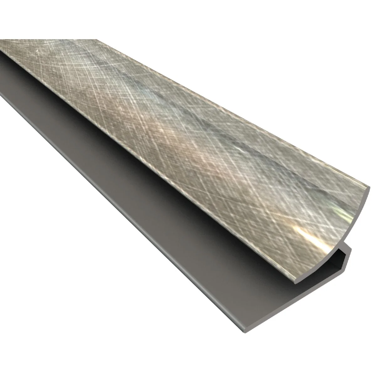 Advanced Fasade 18 In. Thermoplastic Inside Corner Backsplash Trim Cross Hatch Silver Eco-Friendly