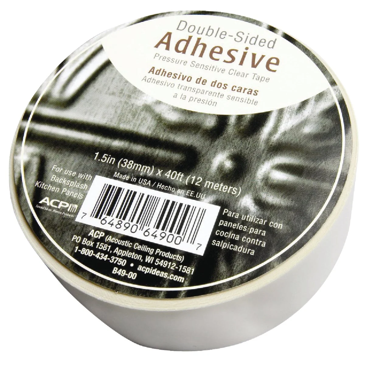 Detailed ACP 1-1 5 In. W x 40 Ft. L Clear Double-Sided Backsplash Tape 2-Pack Premium