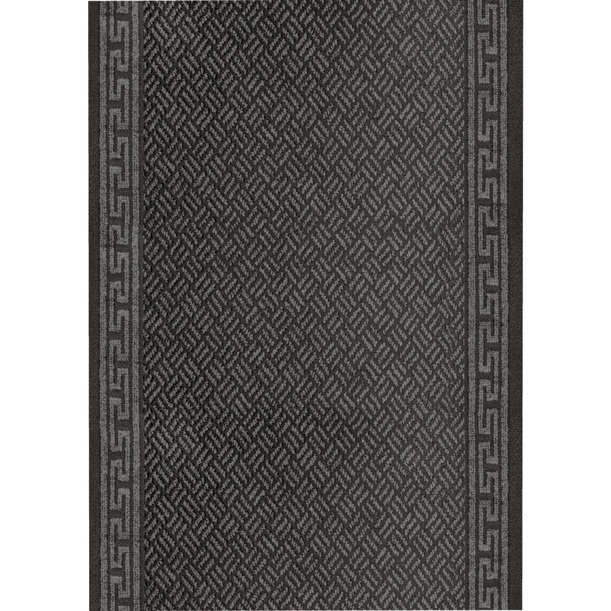 Classic Multy Home Greek Key 26 In. x 60 Ft. Gray Carpet Runner Indoor Outdoor User-Friendly