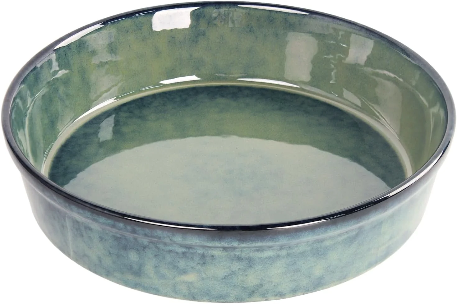 Comfortable Ceramic Pie Pan Quiche Dish 2.3 Quart Baking Pan 11 Inch Round Au Gratin Baking Dishes Non-Stick Tart Pan Pie Plate for Apple Oven Breathable
