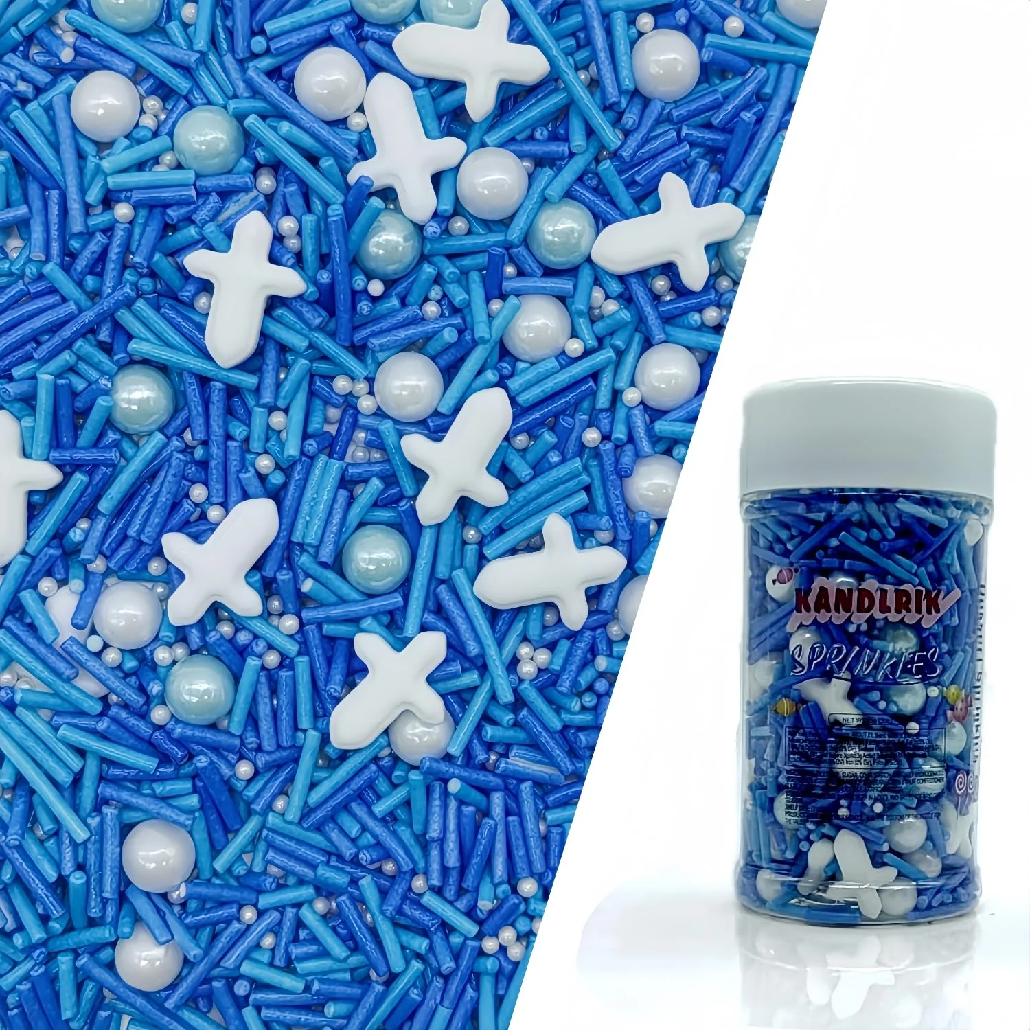 Fine Crafted White Cross amp Blue Series Sprinkles Edible Toppers Cake Decorating Mixed Size Cake Decorations Cupcake Toppers Cookie Decorating for Cakes Cupcakes Desserts Toppings 3OZ Next-Generation