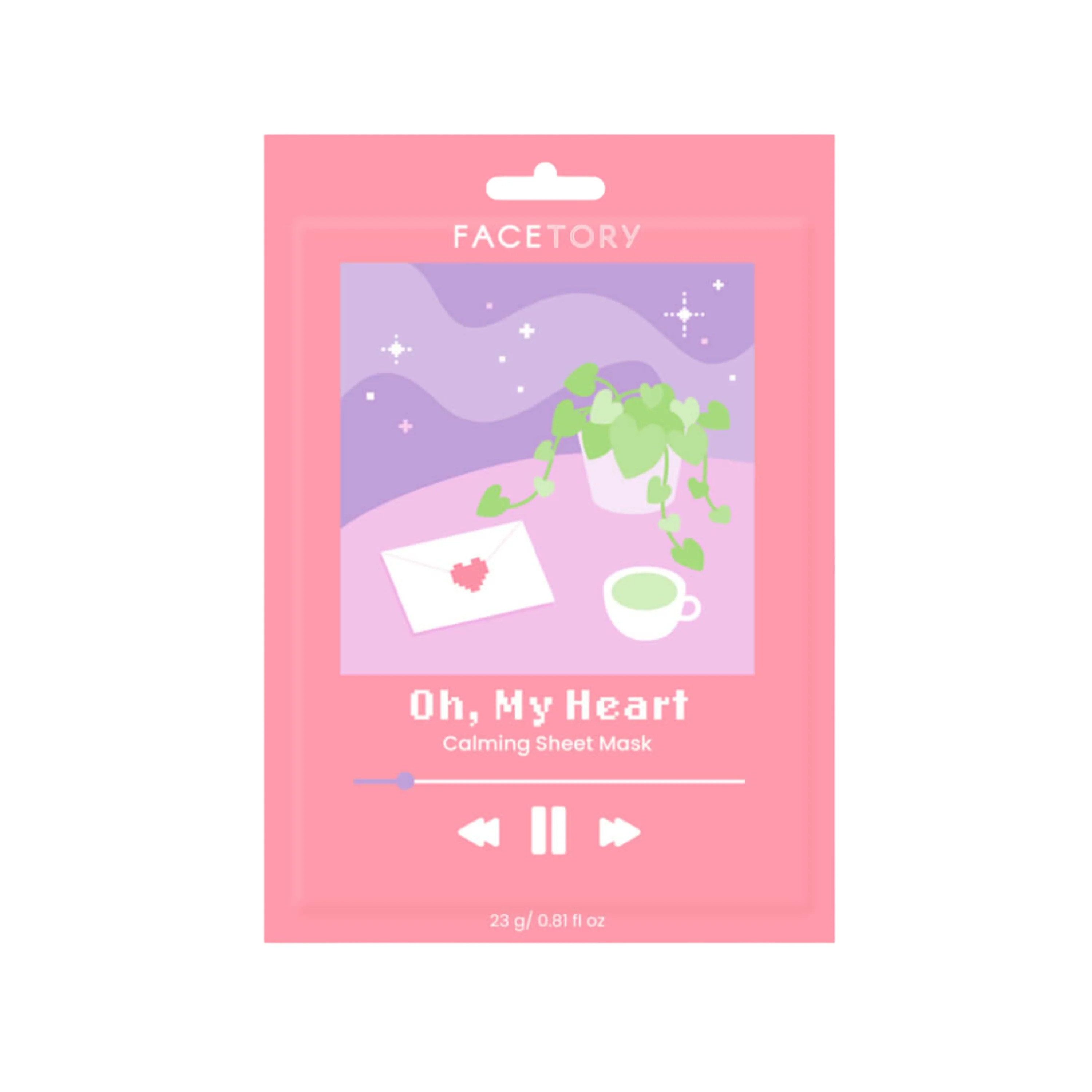 Environmentally Friendly FaceTory Oh My Heart Calming Face Sheet Mask Fine