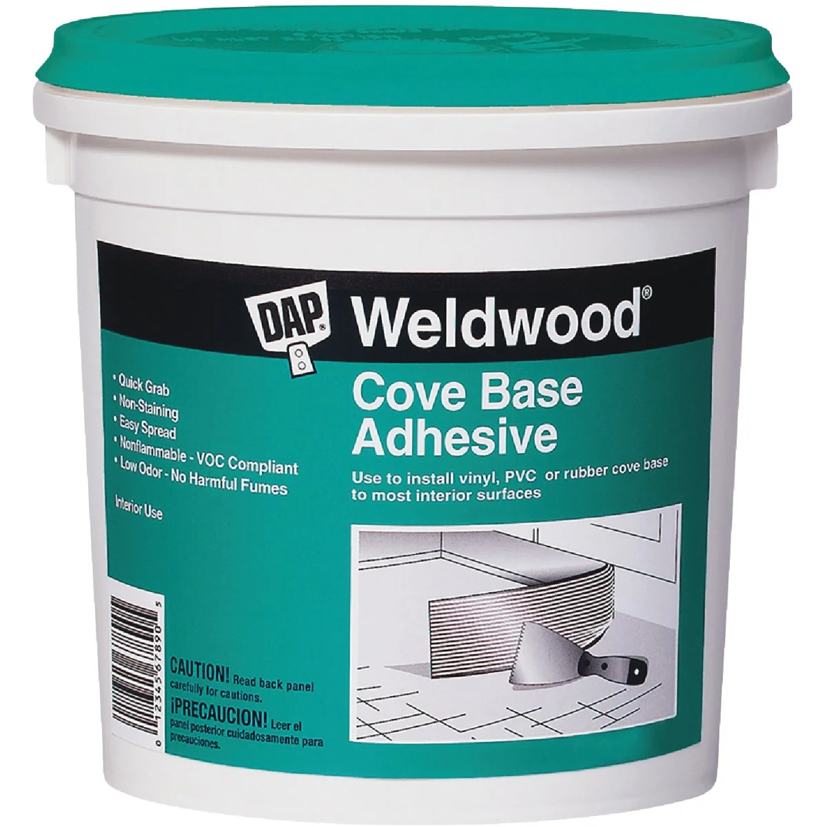 Crafted DAP Weldwood Cove Base Adhesive 1 Qt. Clean