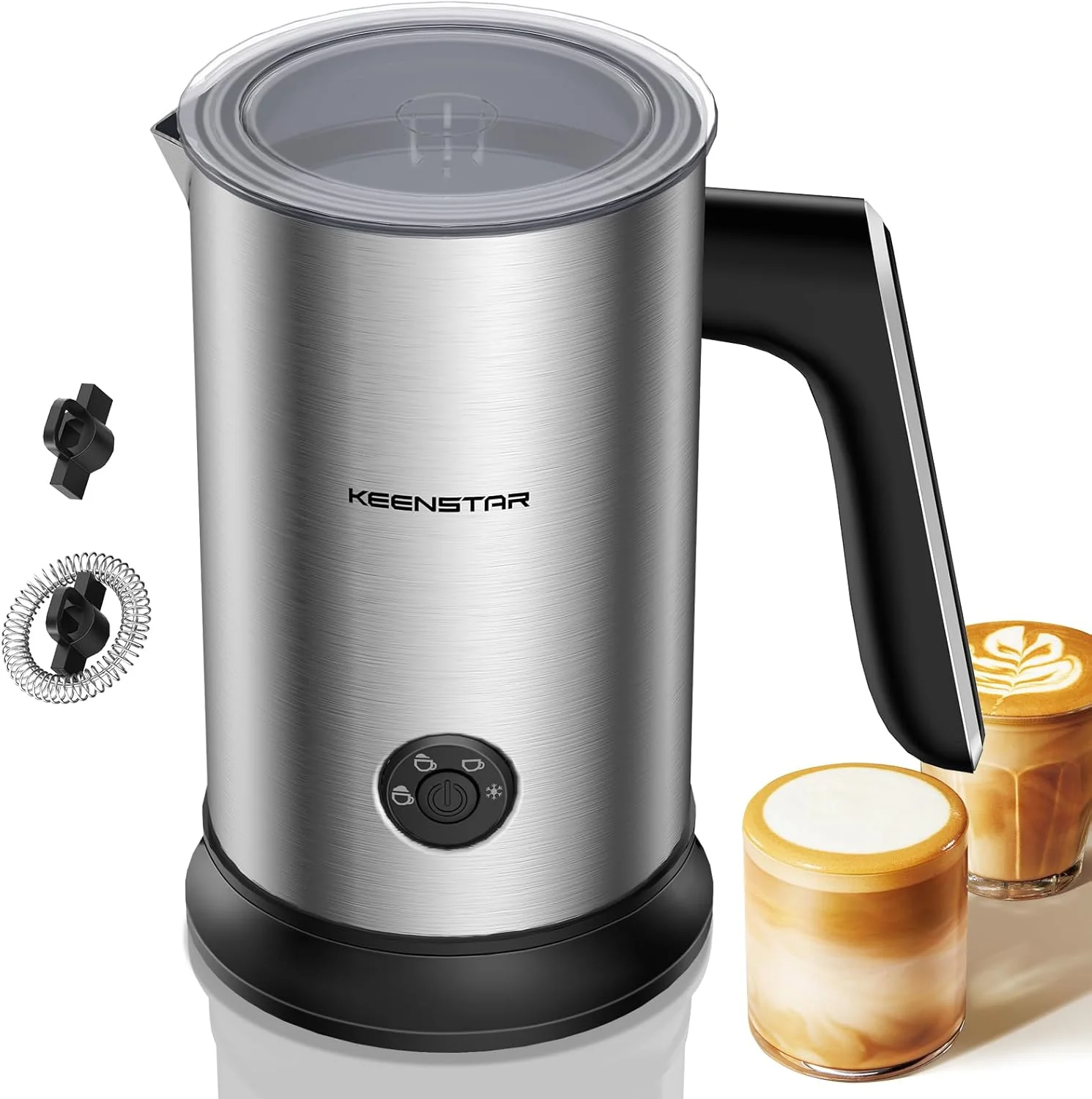 Official Electric Milk Frother Automatic Milk Steamer Warm or Cold Foam Maker for Coffee Cappuccino Latte Efficient