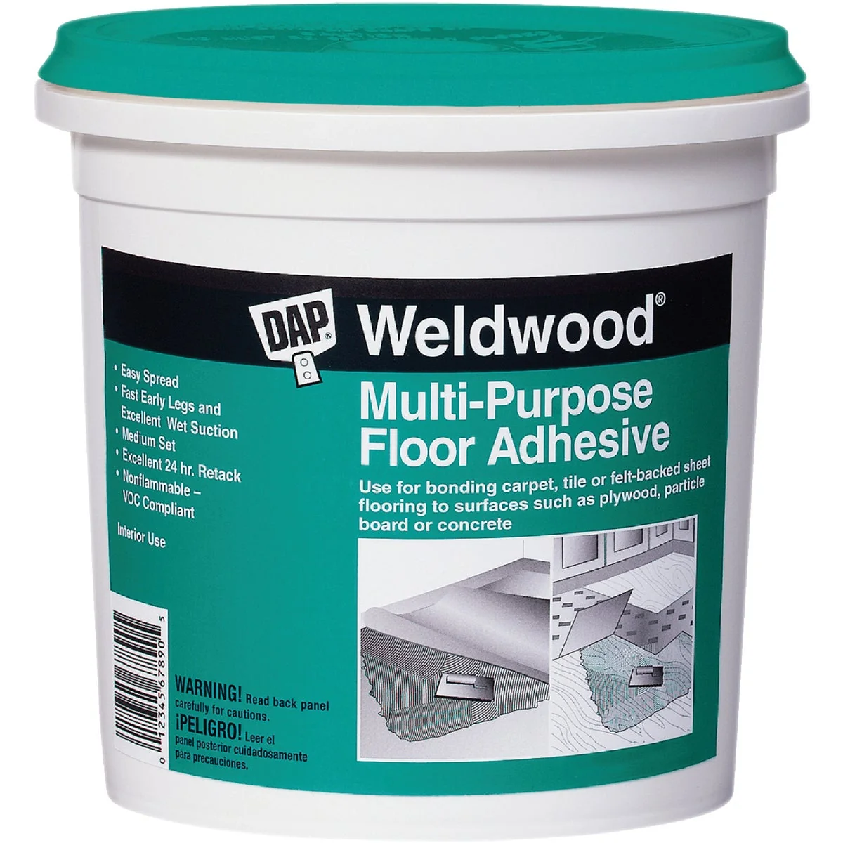 Functional DAP Weldwood Can Multi-Purpose Floor Adhesive Qt. Pure