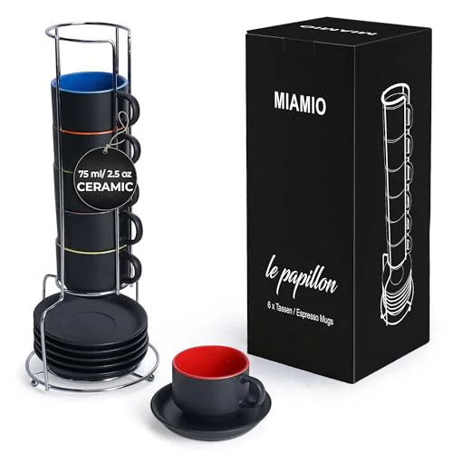 Casual 6 Espresso Cups Crafted