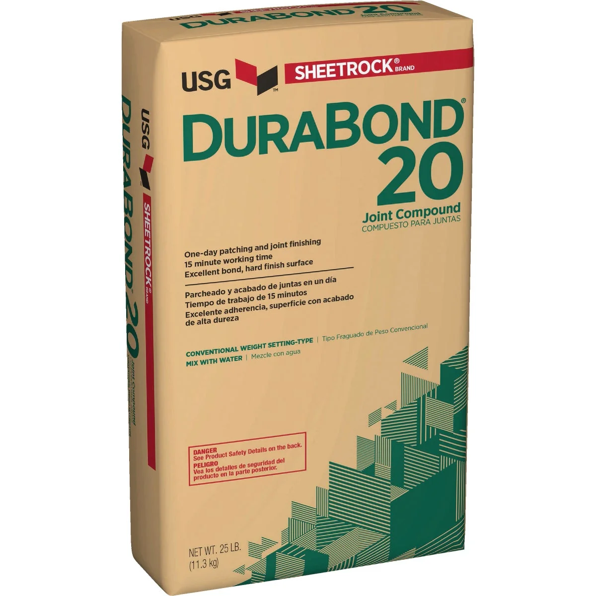 Enhanced Sheetrock Durabond 20 Setting Type 25 Lb. Drywall Joint Compound Safe