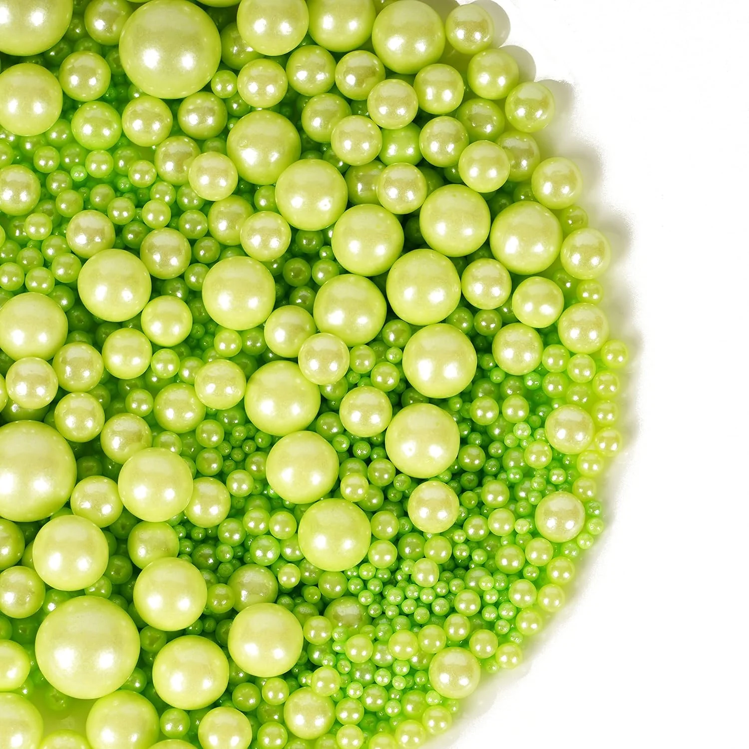 Environmentally Friendly Kasvan Halloween Green Pearl Sugar Sprinkles – Edible Candy Pearls 130g 4.58 Oz Mix Size Baking Cake Decorations Clean