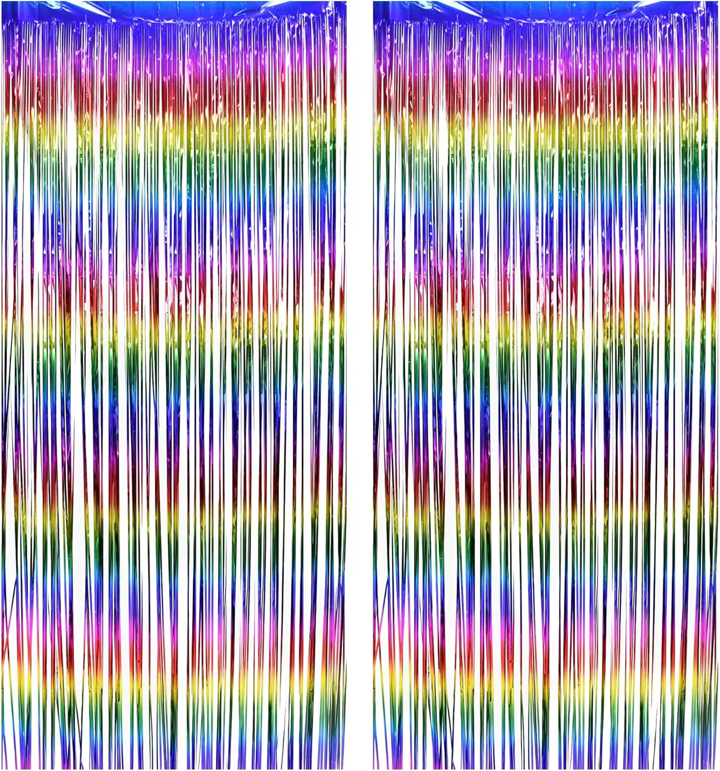 Elite Braveshine Fringe Backdrop Tinsel Foil Curtains – 2 Pack Colorful Metallic Streamers Backdrops for Doorway Exceptional