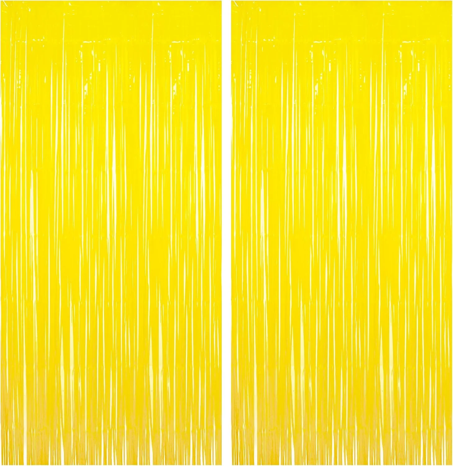 Original Design BRAVESHINE Fringe Curtain Backdrop 2PCS Pastel Yellow Party Decorations Responsible