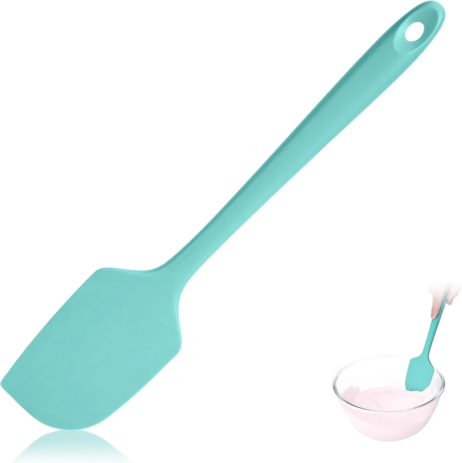 Proven 600ºF Heat Resistant Spatula 11.34 inch High Heat Food Safe Semless Kitchen Silicone Scraper for Cooking Baking Mixing Scraping Stirring Nonstick Fashionable