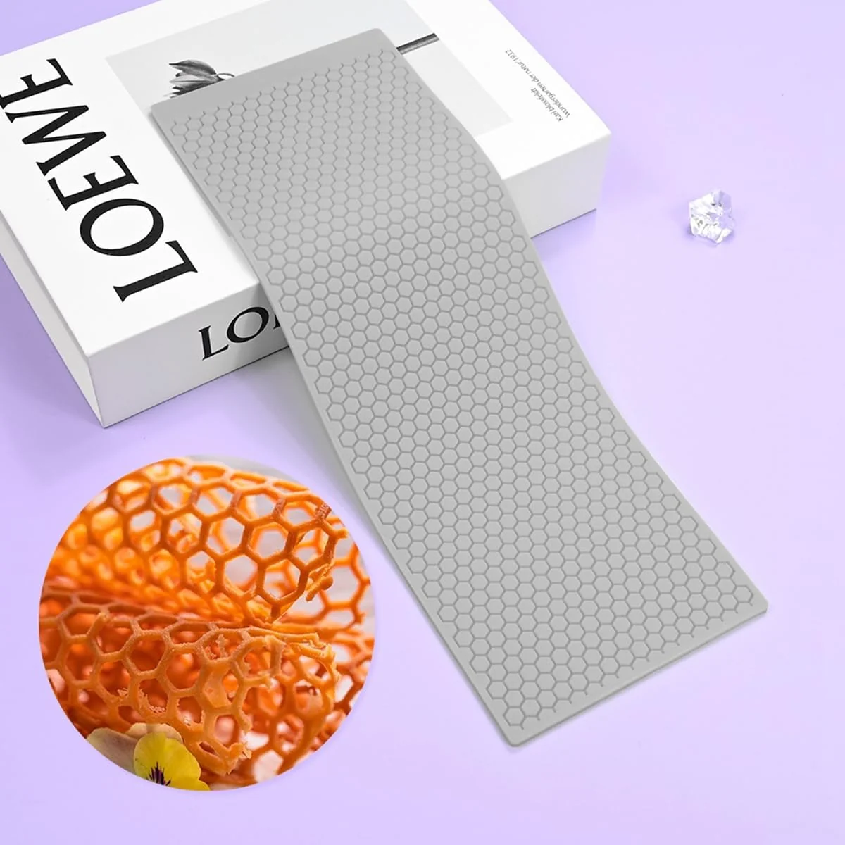 Versatile mostsom 3D Hollow Out Lace Mold Honey Shape Cake Mold Decorative Lace Mat Sugar Craft Silicone Pad Honeycomb Fondant Moulds Decorating Tools Baking High-Quality