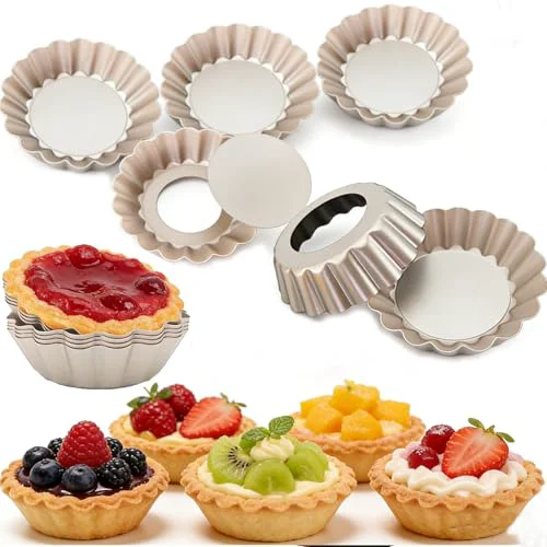 Casual Mini Tart Pans Removable Bottom 3 Inch 12 Count Clean