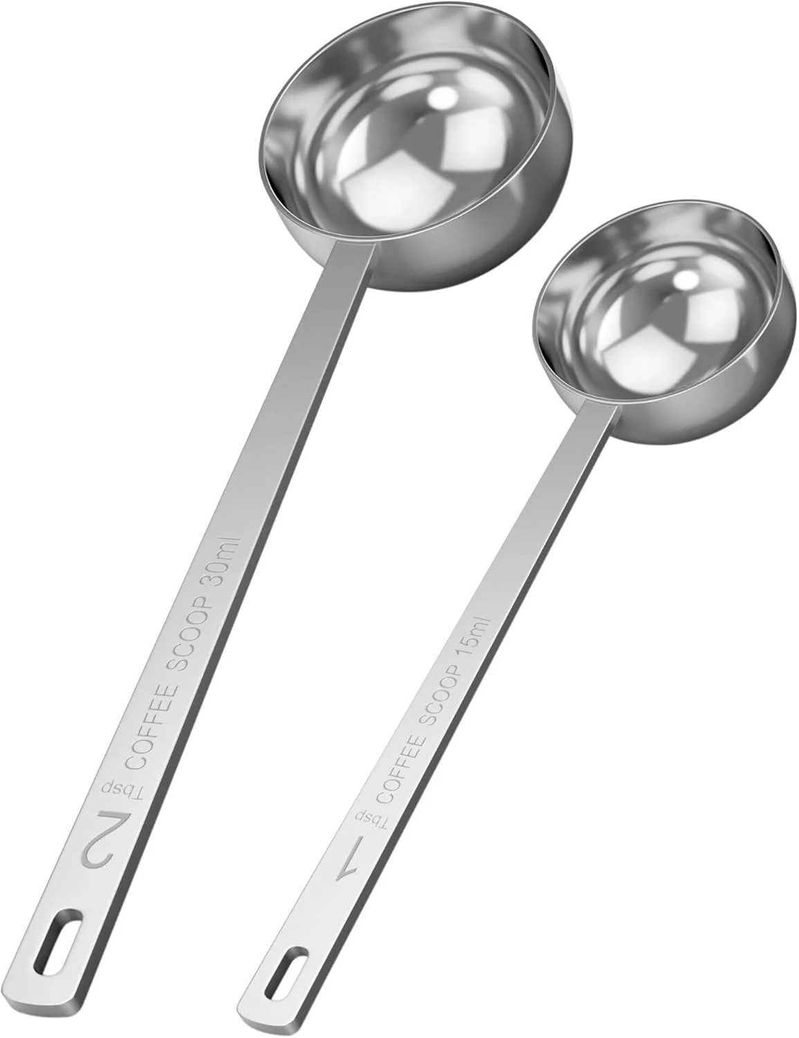 Recyclable Orblue Premium Coffee Scoop Set – 1 Tbsp 15ml 2 Tbsp 30ml Measuring Tablespoon Healthy