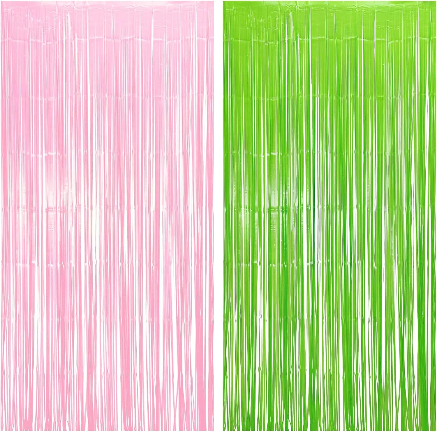 Selected BRAVESHINE Party Streamers Backdrop Pink and Green Party Decorations 2 Pack Refined