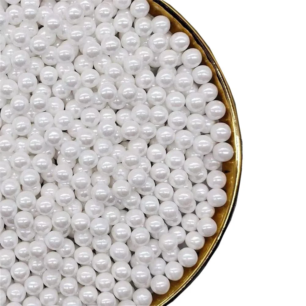 First-Class Sprinkles Pearl Sugar 7mm Candy 120g 4.2oz Baking Edible Cake Decorations Cupcake Toppers Cookie Decorating Ice Cream Toppings Celebrations Shaker Casual