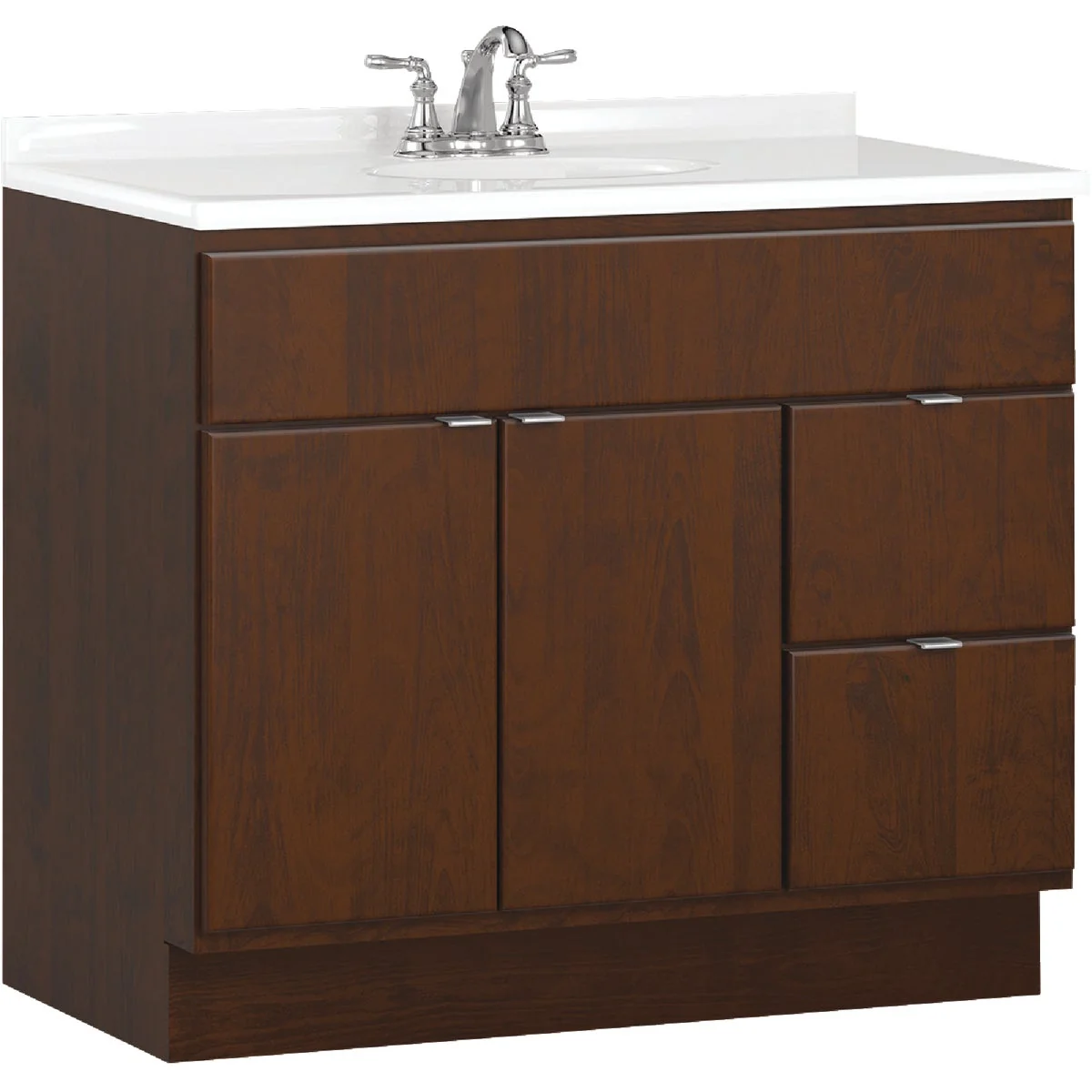 Expertly Made Bertch Riverside 36 In. W x 34-1 2 In. H x 21 In. D Brindle Vanity Base 2 Door 2 Drawer Top-Quality